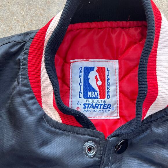 Vintage 90s Chicago Bulls NBA Starter Bomber Jacket Small - Picture 5 of 7